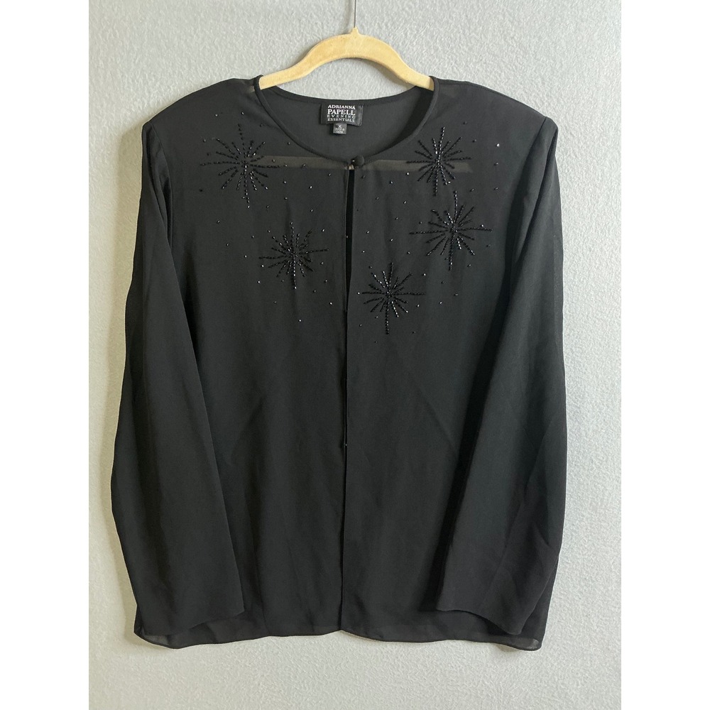 Adrianna‎ Papell Top Women's Extra Large Evening Blouse Beaded Embellished Party